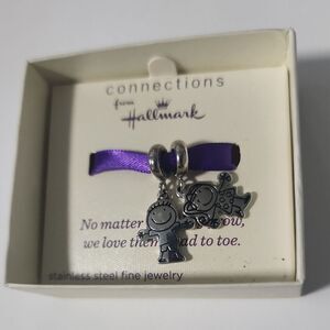 Hallmark Connections Stainless Steel Charms Boy And Girl